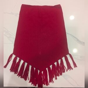 Elegant Red Fringe Skirt